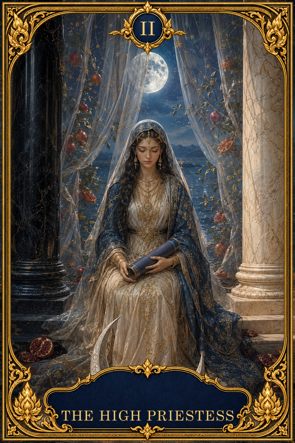 ไพ่ The High Priestess หรือ มหาปุโรหิตหญิง ในชุด Fortune19