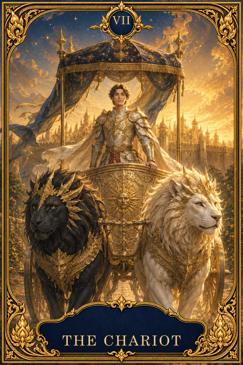 ไพ่ The Chariot หรือ รถศึก ในชุด Fortune19