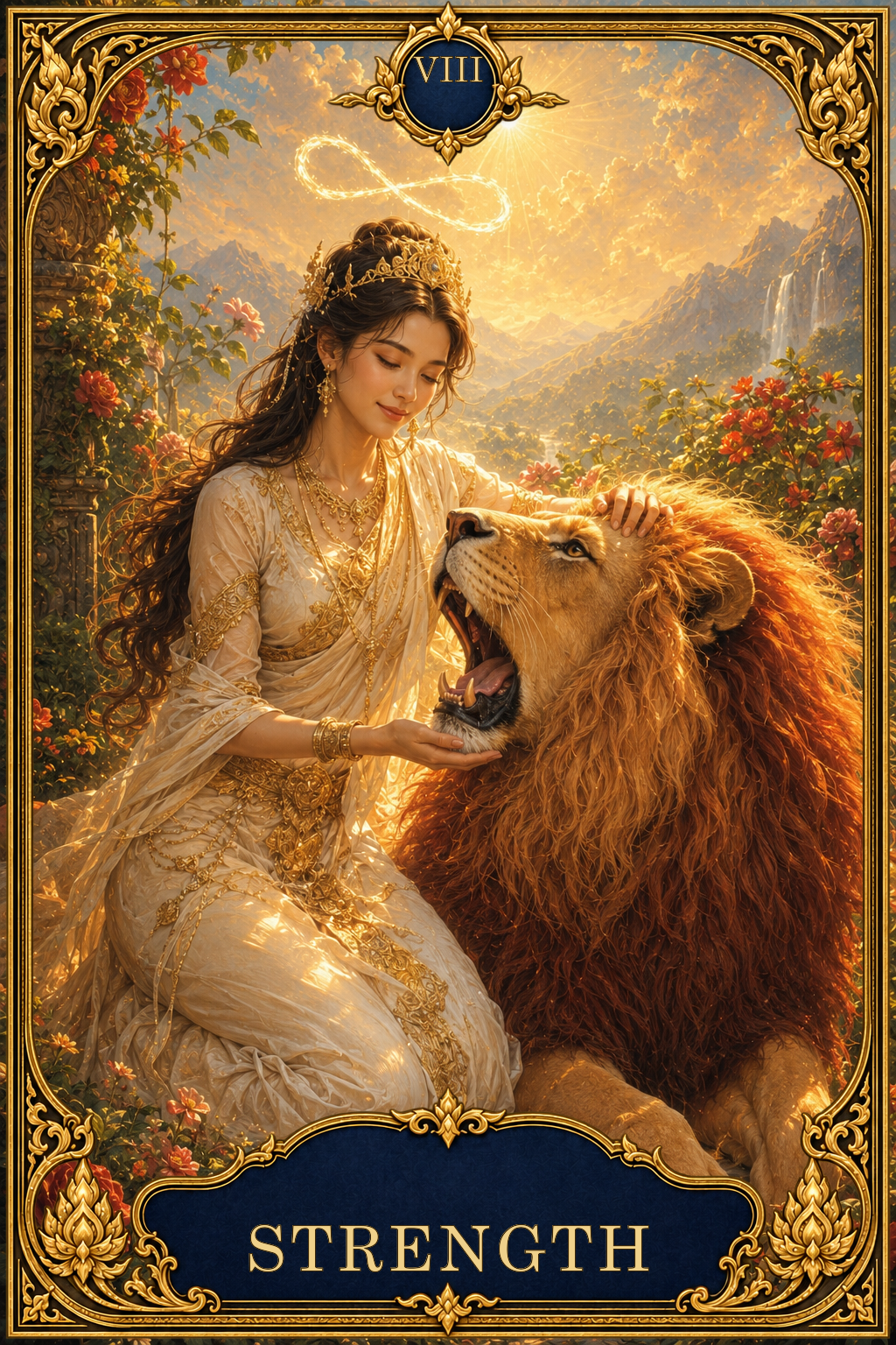 ไพ่ Strength หรือ พละกำลัง ในชุด Fortune19