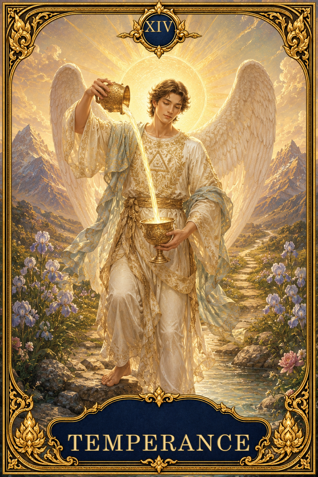 ไพ่ Temperance หรือ การประสานกลมกลืน ในชุด Fortune19