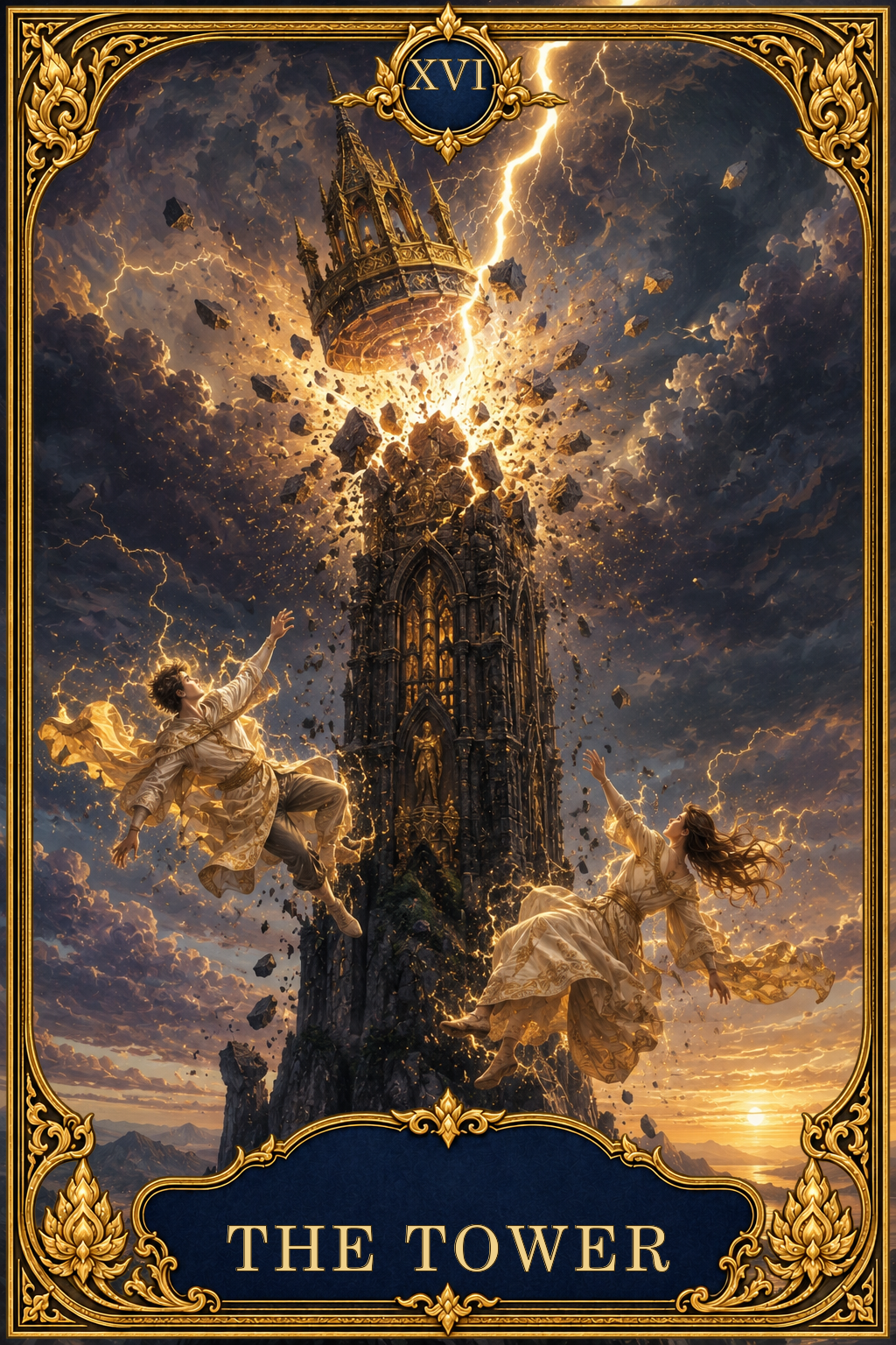 ไพ่ The Tower หรือ หอคอย ในชุด Fortune19